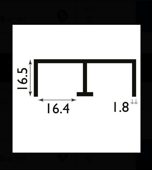 15mm Sliding Door Track Set White Free Mainland Delivery