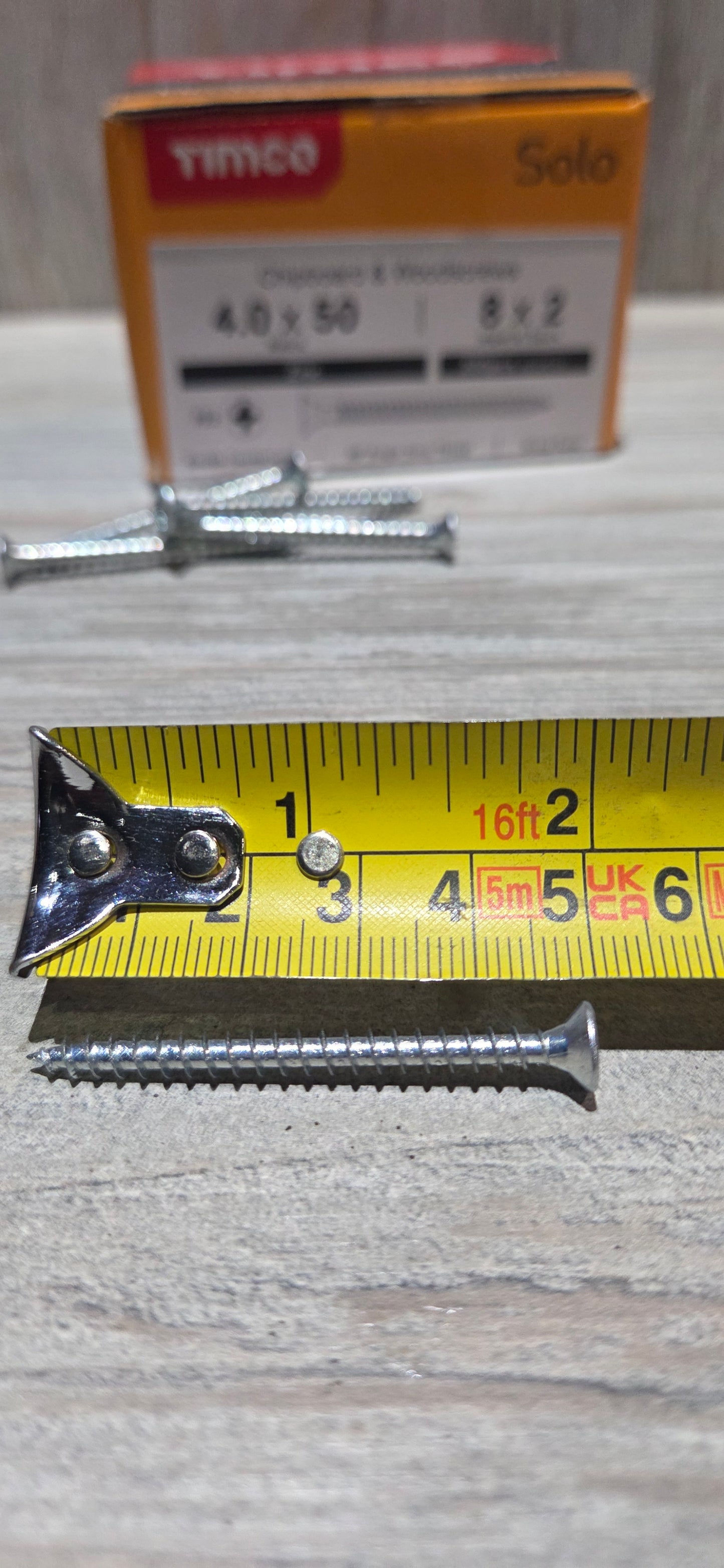 2" x 8 screws (4.0 x 50mm)