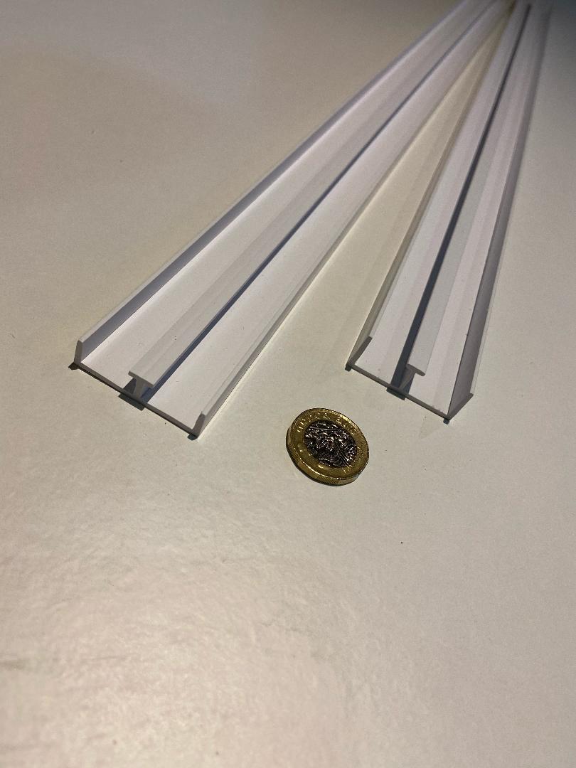 12mm Sliding Door Track White Free Mainland Delivery