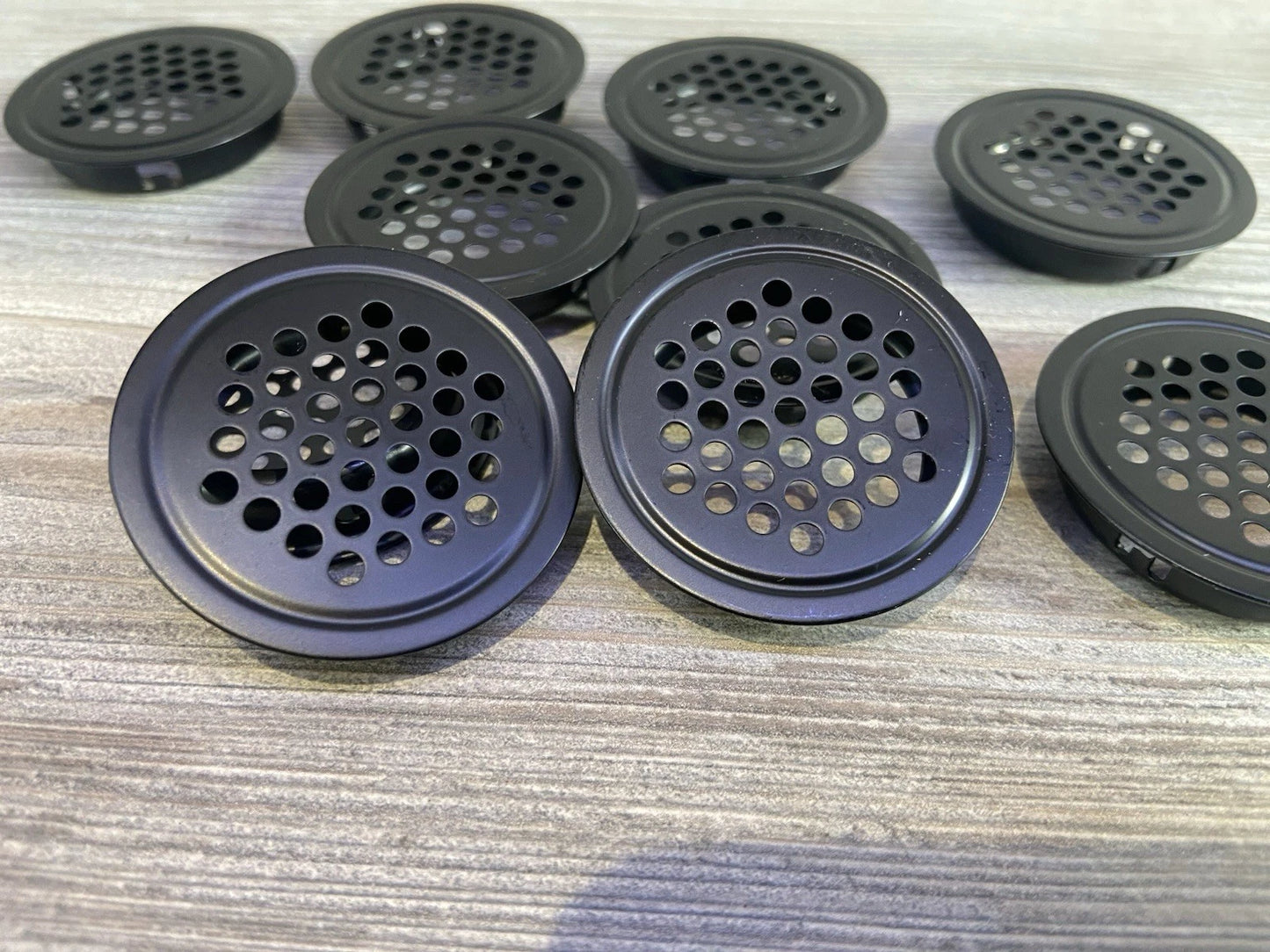 10 x Black Steel Vivarium Vents 35mm