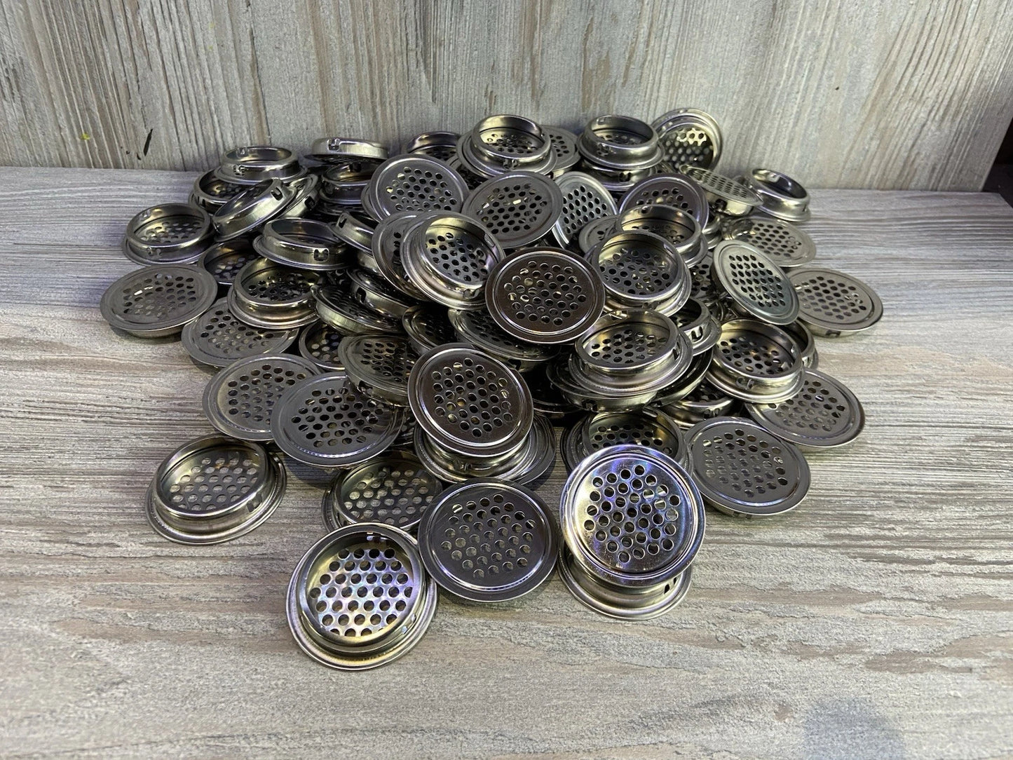 100 x chrome steel vivarium vents 35mm