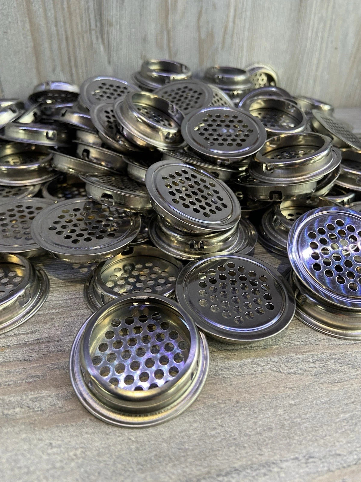 100 x chrome steel vivarium vents 35mm