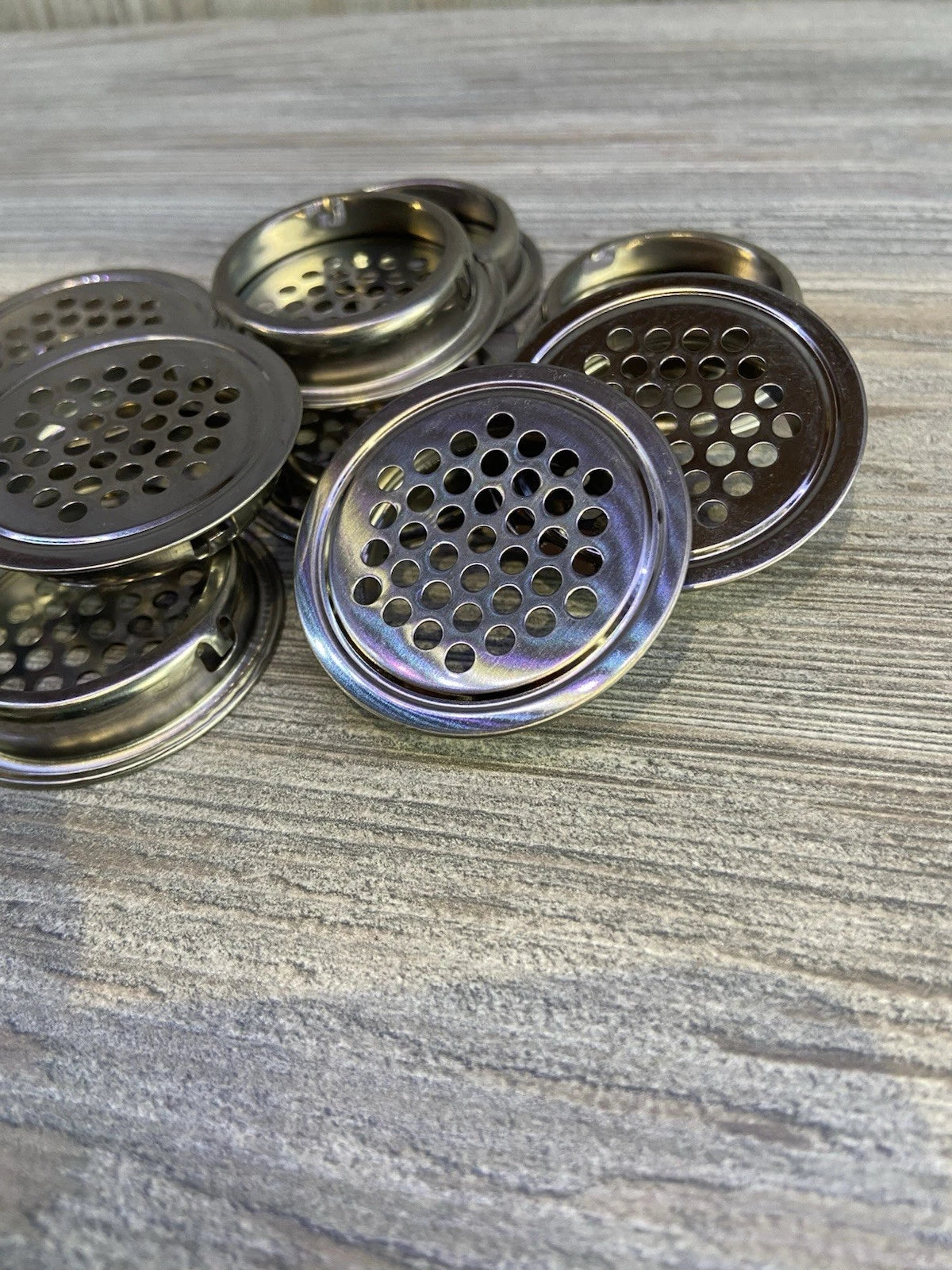 10 Chrome Steel Vivarium Vents 35mm