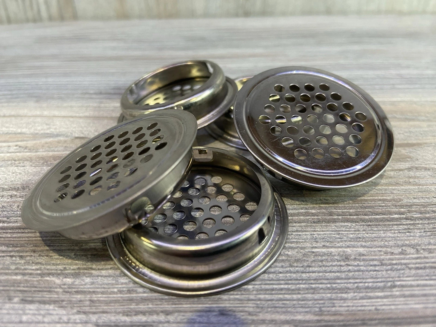 5 x Chrome Steel Vivarium Vents 35mm