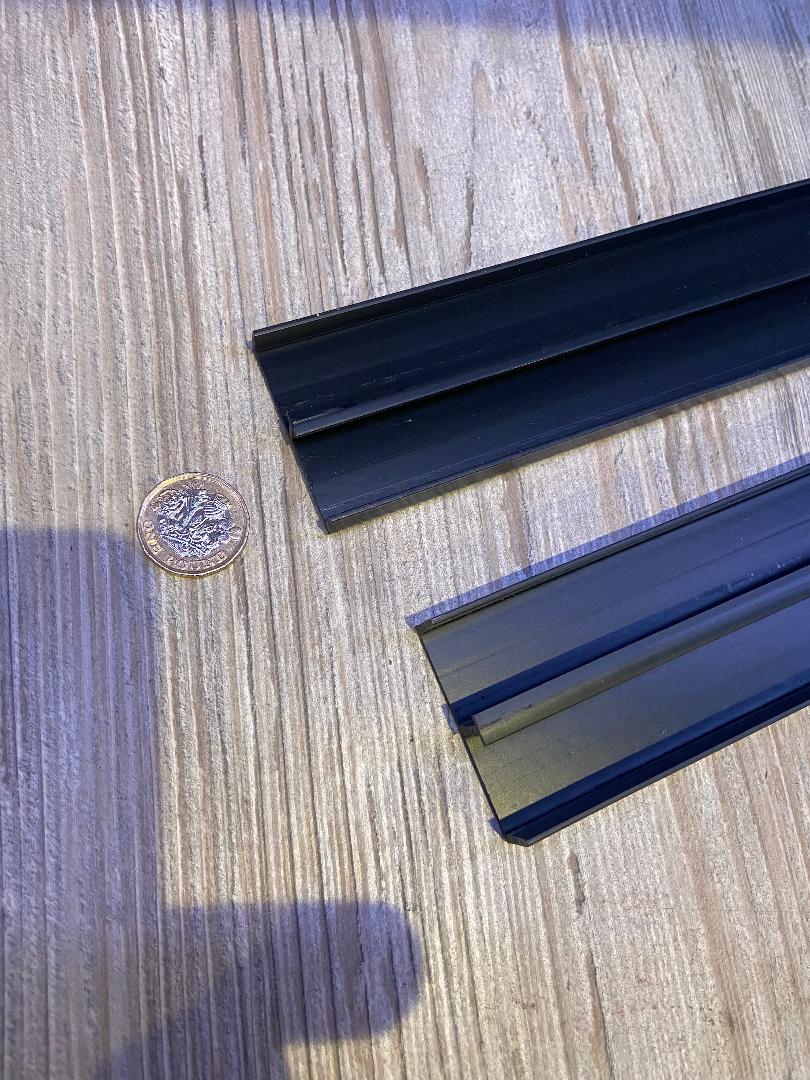 18mm Sliding Door Track Set Black Free Mainland Delivery