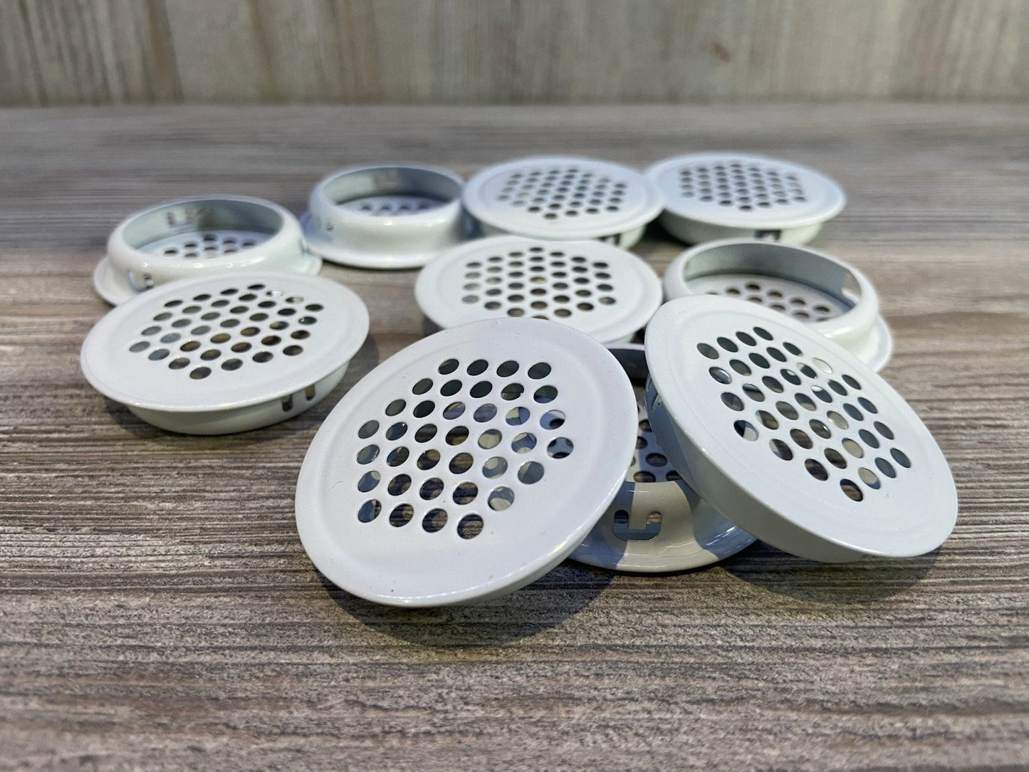 10 x White Steel Vivarium Vents 35mm
