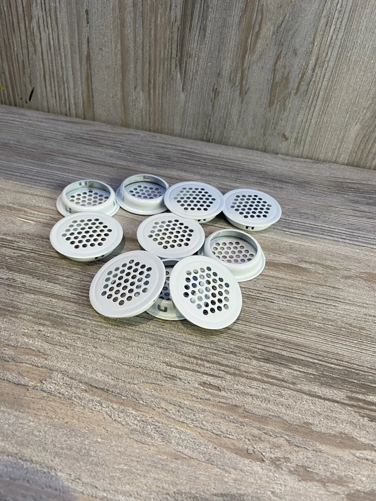 10 x White Steel Vivarium Vents 35mm
