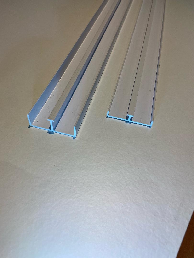15mm Sliding Door Track Set White Free Mainland Delivery