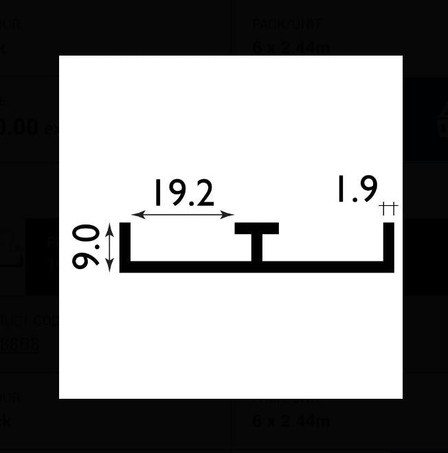 18mm Sliding Door Track Set Black Free Mainland Delivery
