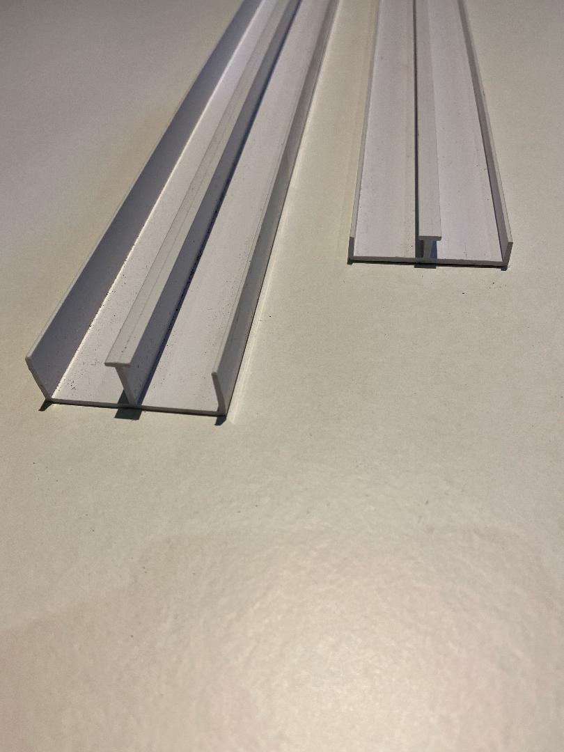15mm Sliding Door Track Set White Free Mainland Delivery