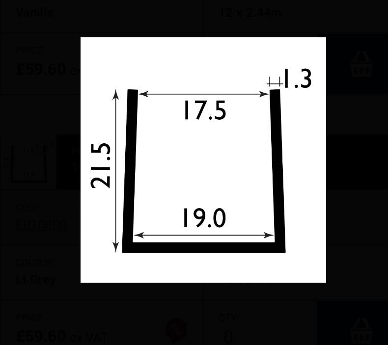 18mm Black C Section
