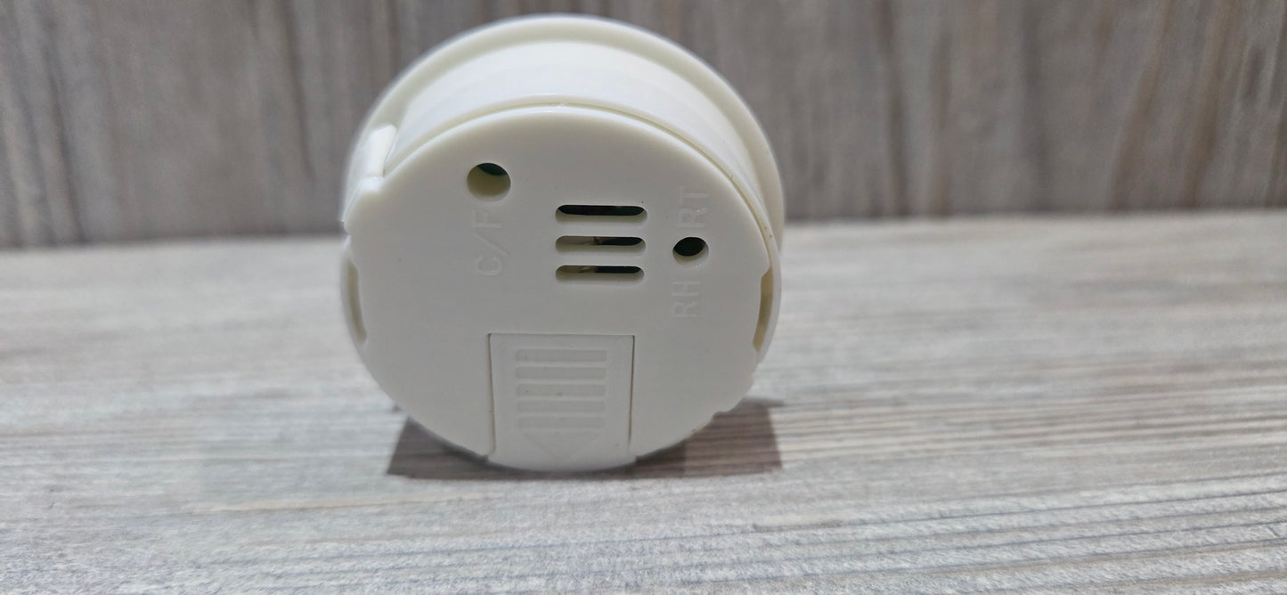 White Recessed Circular Vivarium Thermometer Humidity