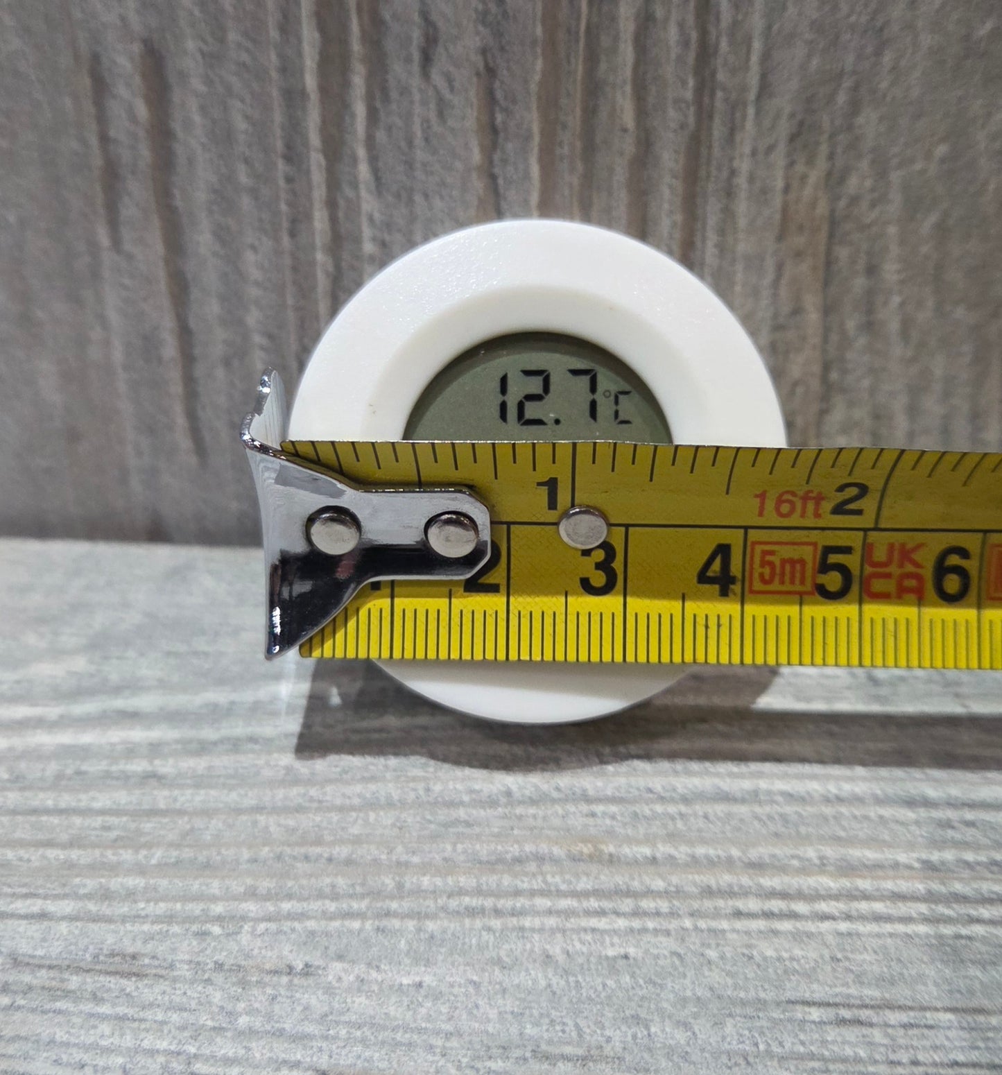 White Recessed Circular Vivarium Thermometer Humidity