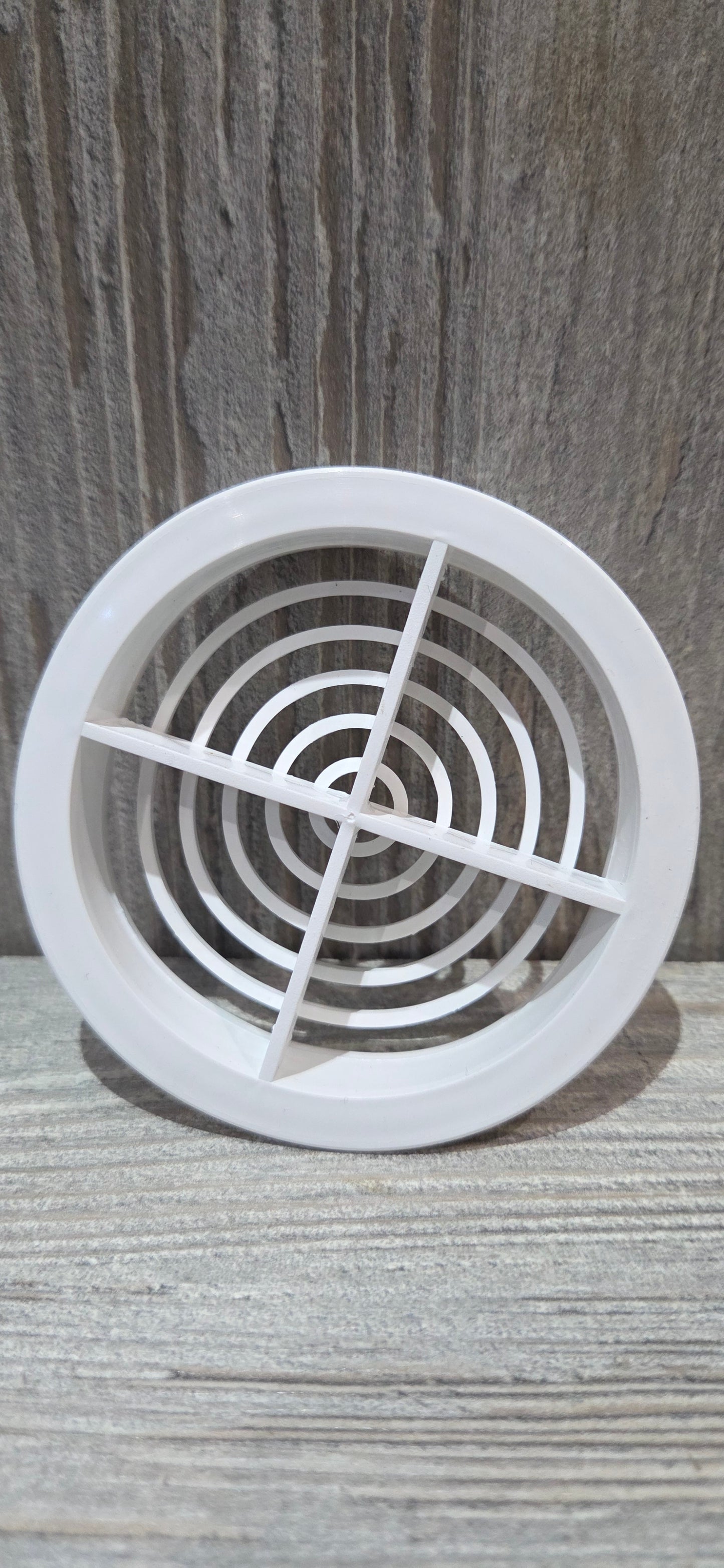 Soffit Circular Air Vent 70mm cut out uPVC Push In White