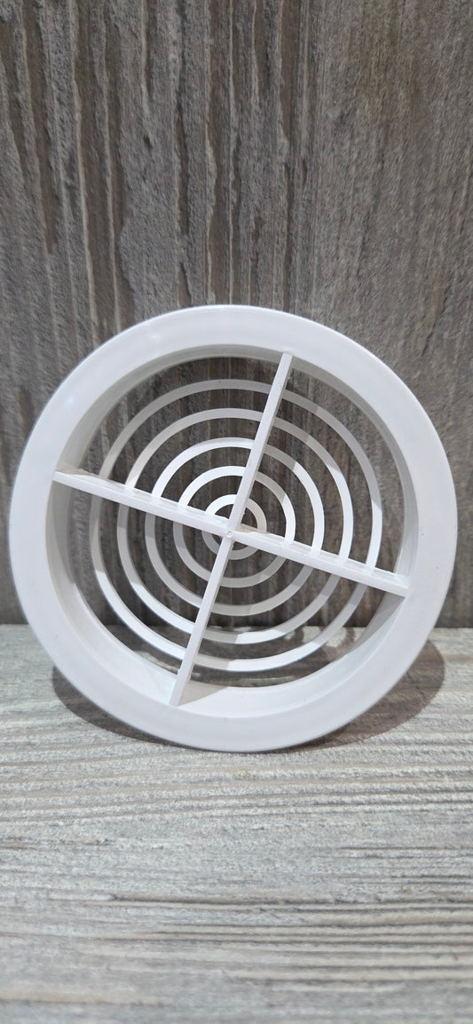 Soffit Circular Air Vent 70mm cut out uPVC Push In White