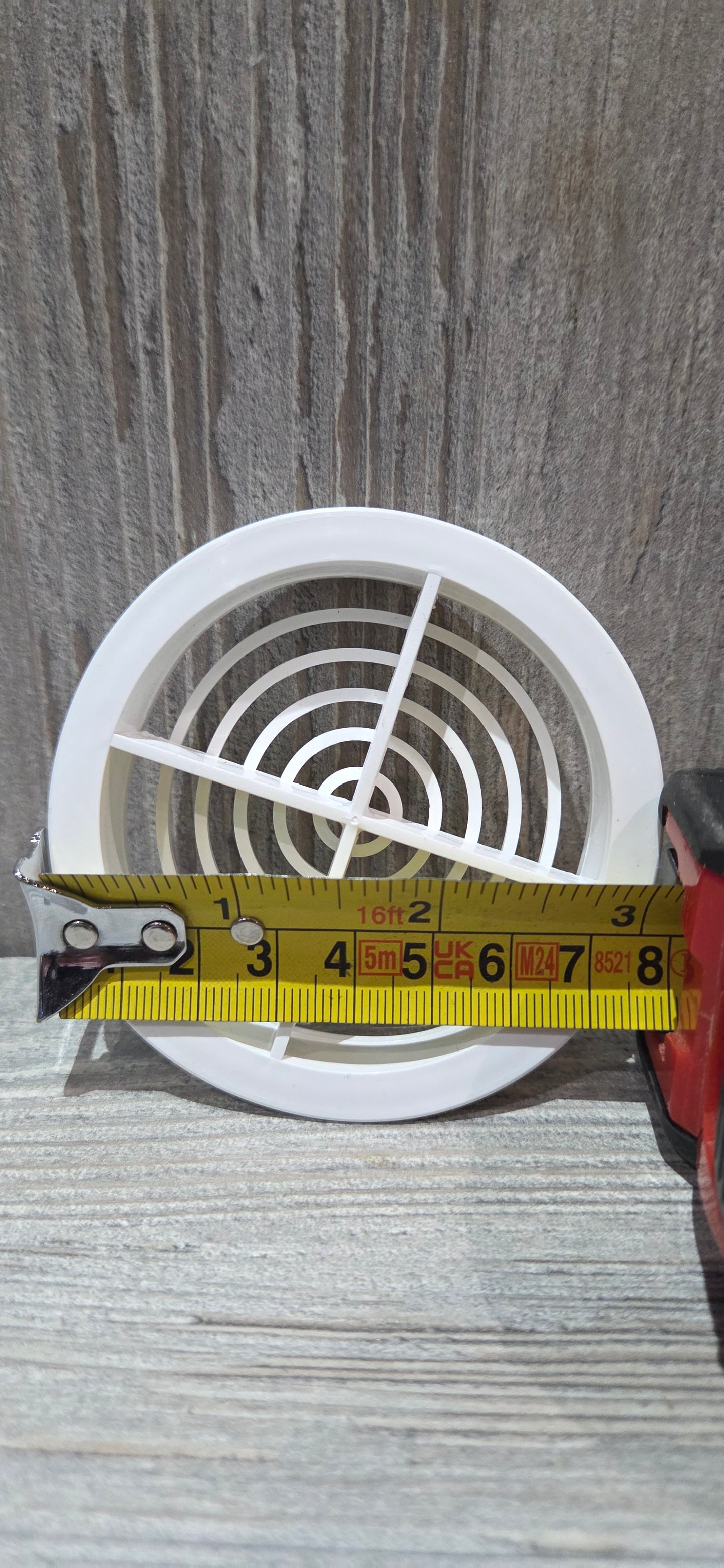 Soffit Circular Air Vent 70mm cut out uPVC Push In White