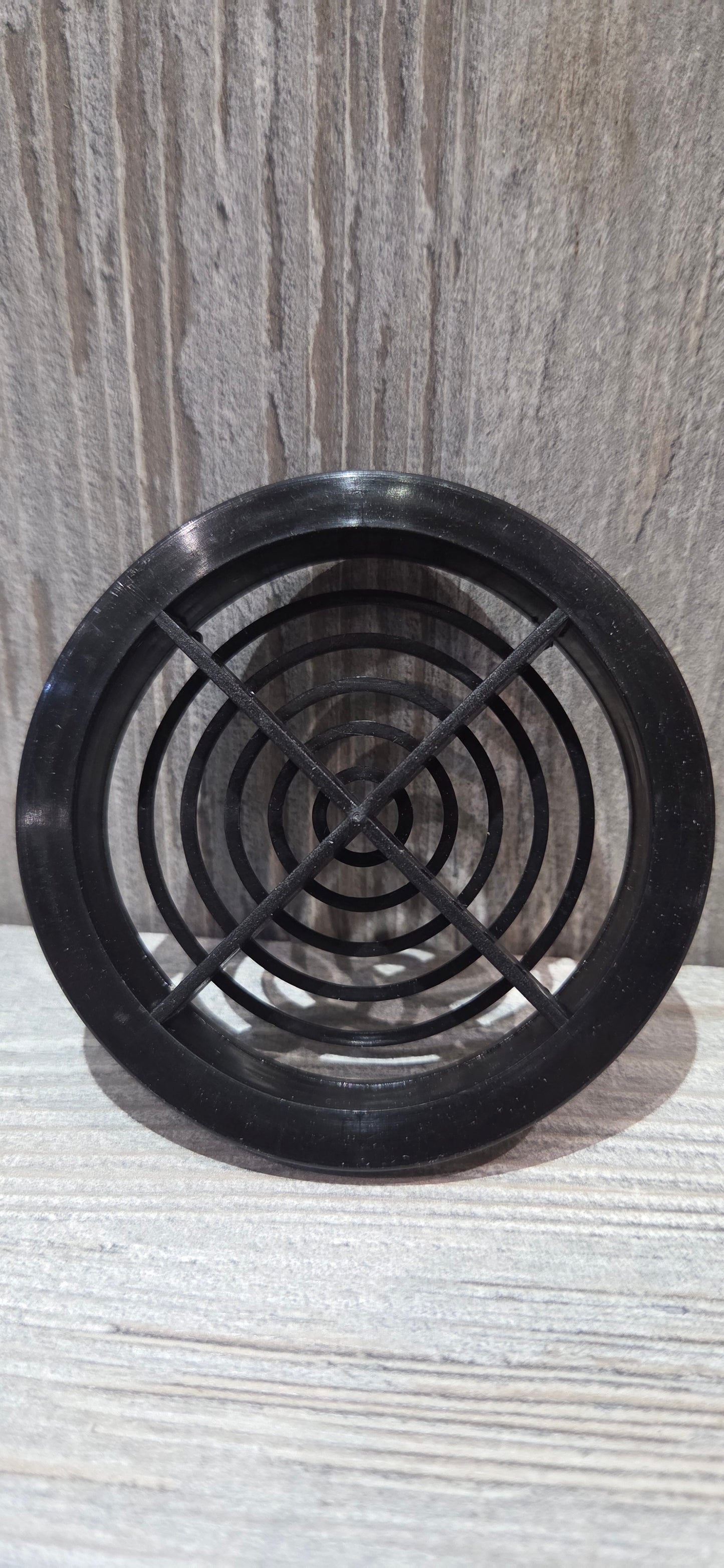 Soffit Circular Air Vent 70mm cut out uPVC Push In Black