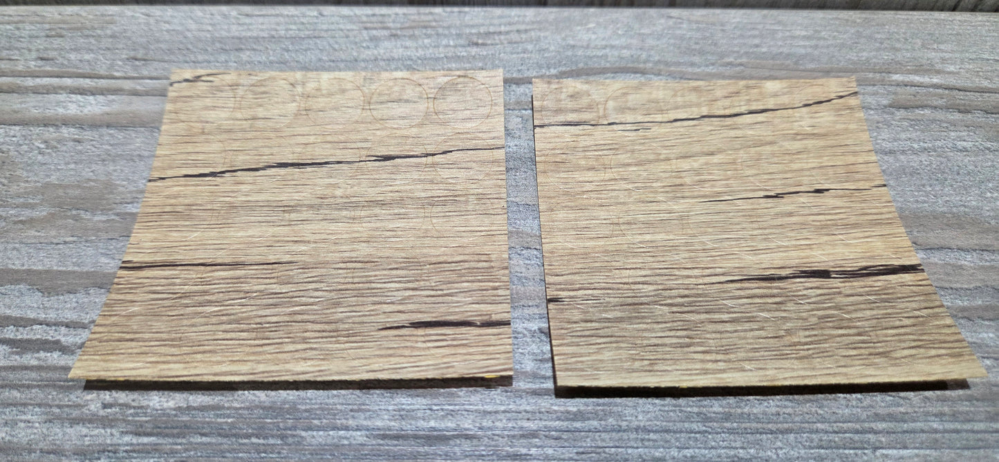 Natural Halifax Oak / Coco Bolo Self Adhesive Screw Caps 13mm