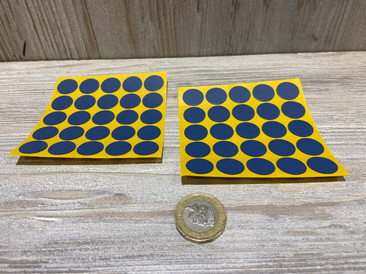 Tyrolean Blue Self Adhesive Screw Caps 13mm