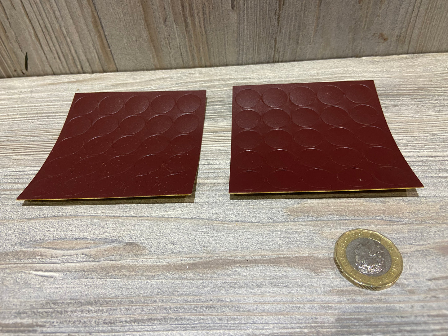 Garnet Red Self Adhesive Screw Caps 13mm