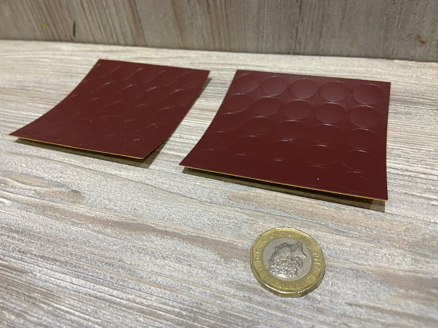 Garnet Red Self Adhesive Screw Caps 13mm