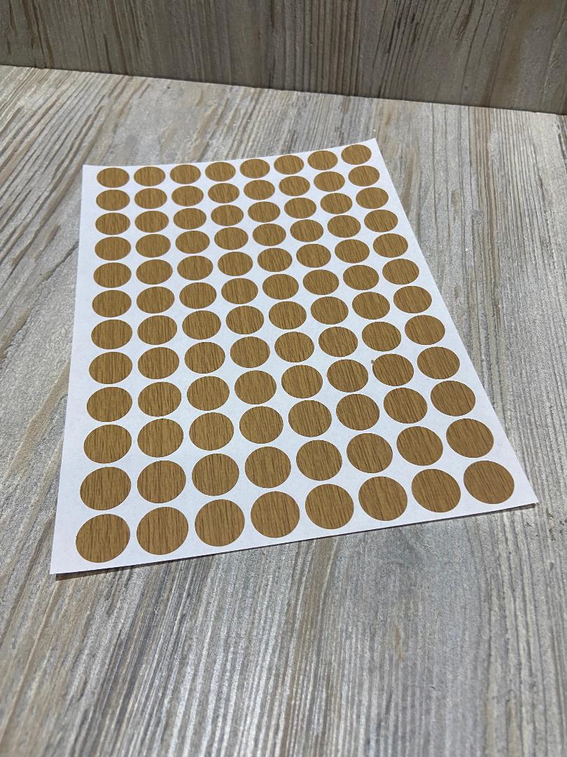 Lancaster Oak Kwik Caps Self Adhesive Screw Caps