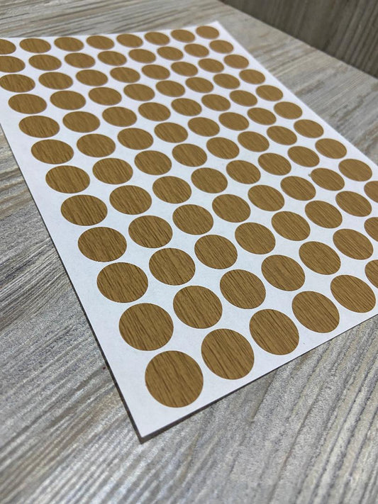 Lancaster Oak Kwik Caps Self Adhesive Screw Caps