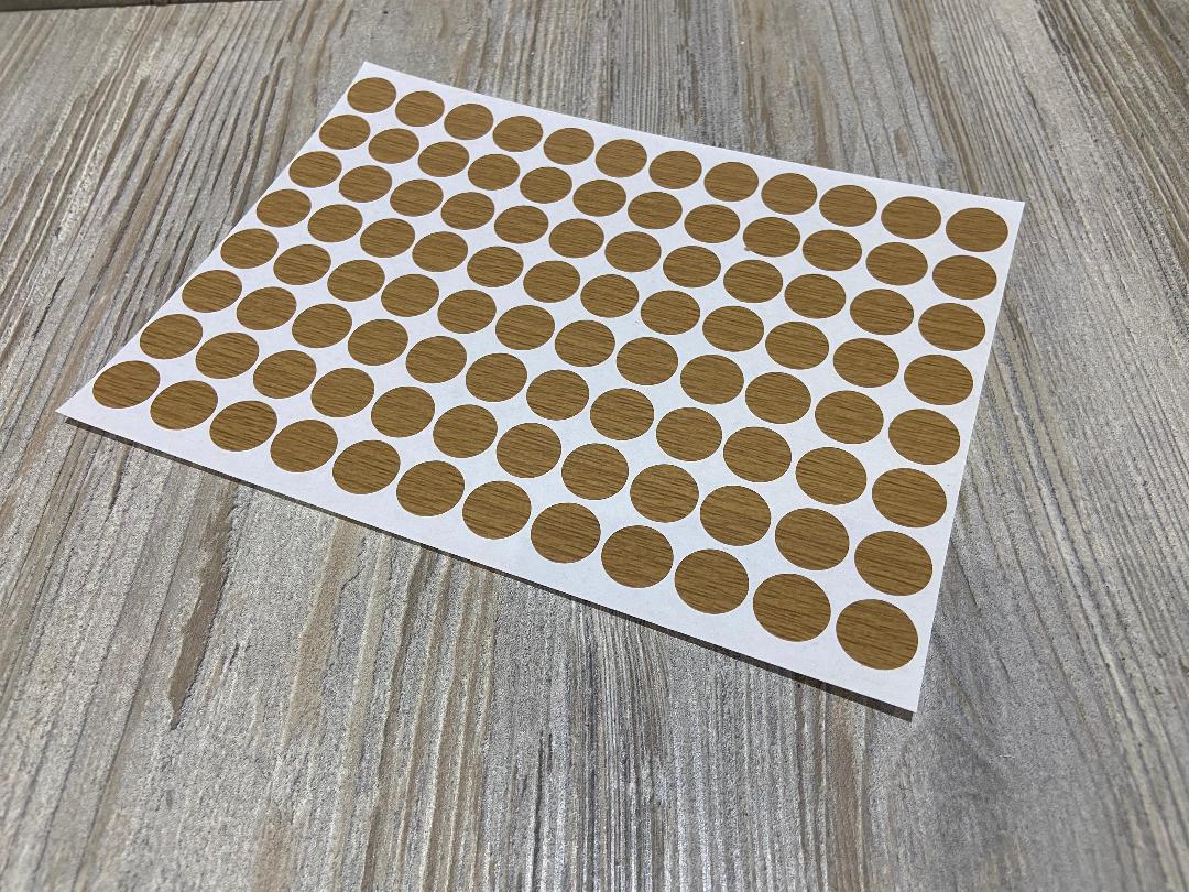 Lancaster Oak Kwik Caps Self Adhesive Screw Caps