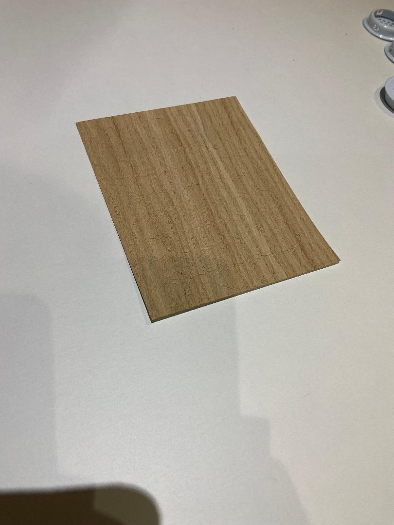 50x Real Oak Veneer Self Adhesive Screw Caps