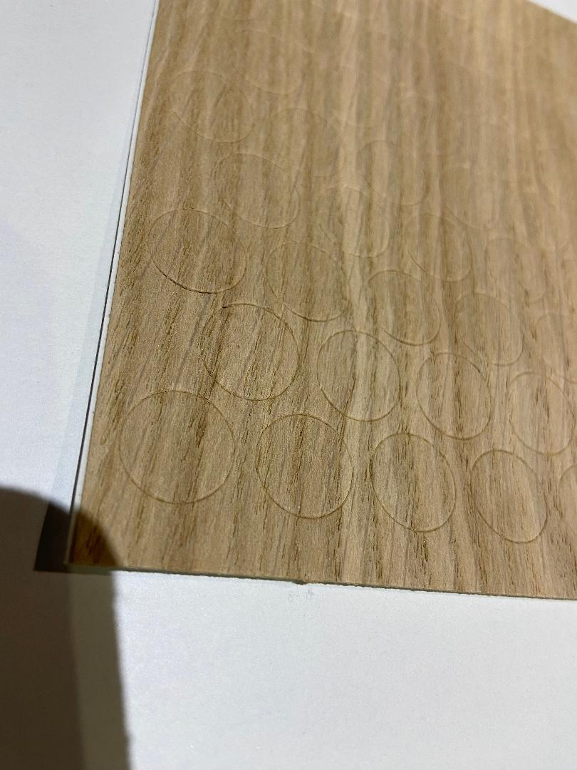 50x Real Oak Veneer Self Adhesive Screw Caps