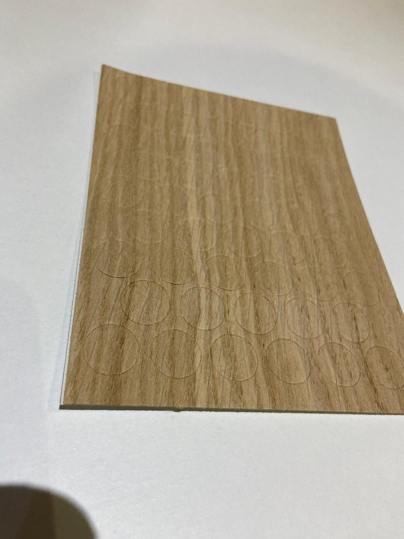 50x Real Oak Veneer Self Adhesive Screw Caps