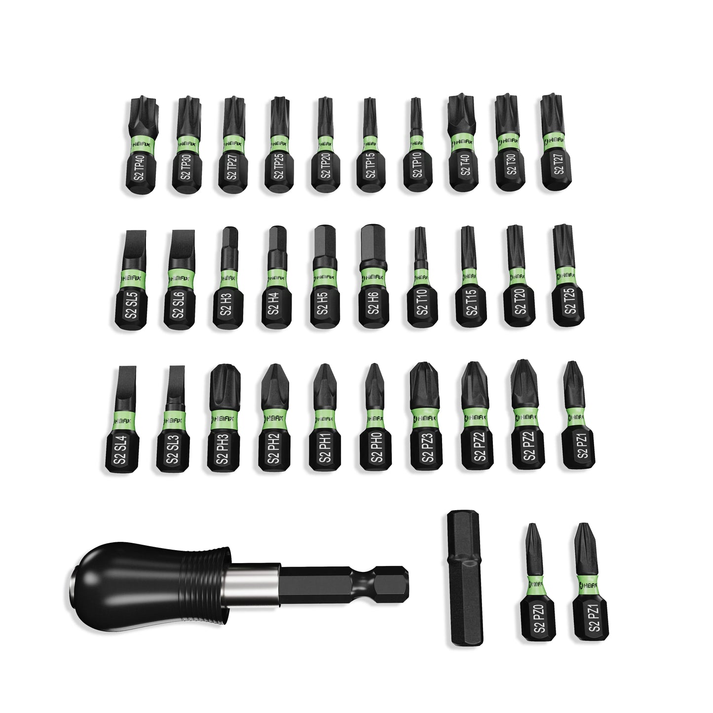 34 Piece Professional Magnetic Screwdriver Bit Set (Eco Storage Box)
