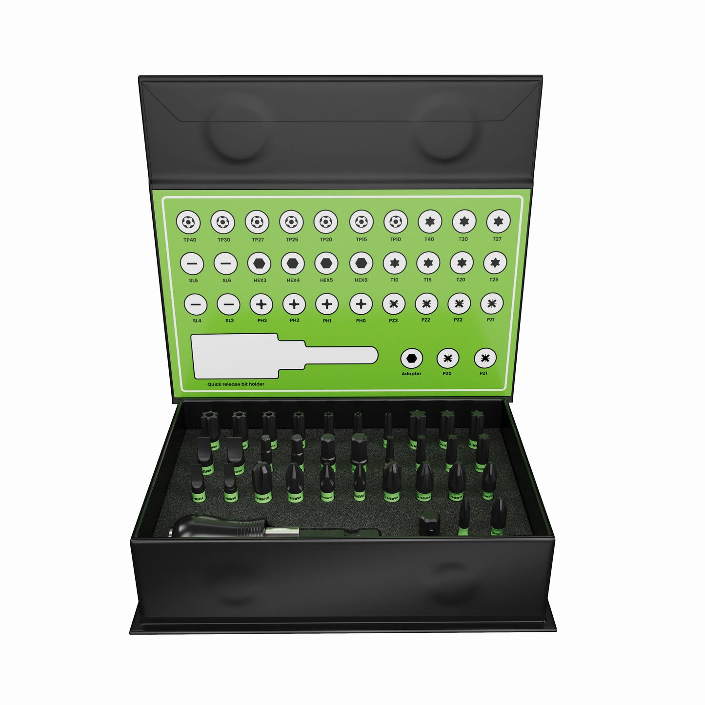 34 Piece Professional Magnetic Screwdriver Bit Set (Eco Storage Box)