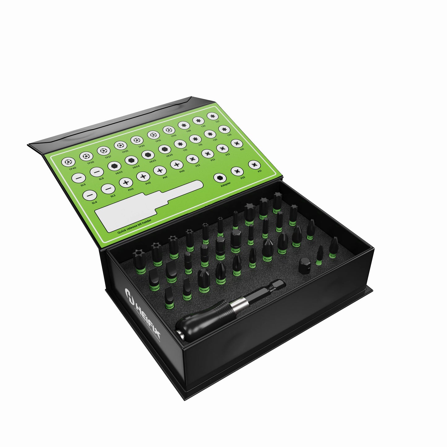 34 Piece Professional Magnetic Screwdriver Bit Set (Eco Storage Box)