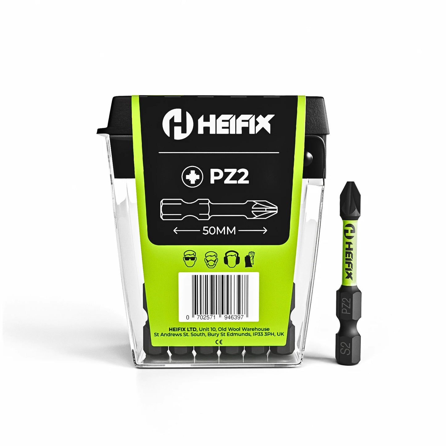 PZ2 Impact Screwdriver Bit Set 50mm (Magnetic) – 12 Pack