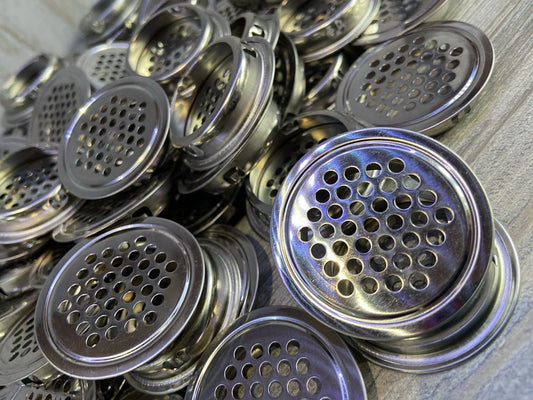 100 x chrome steel vivarium vents 35mm