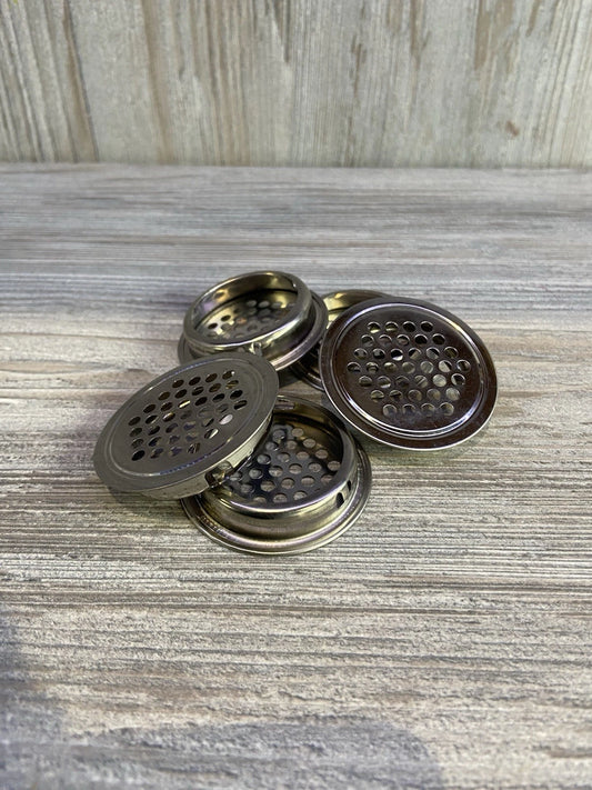 5 x Chrome Steel Vivarium Vents 35mm