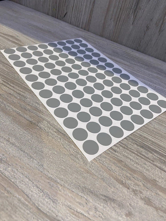 Grey Self Adhesive Screw Caps 13mm