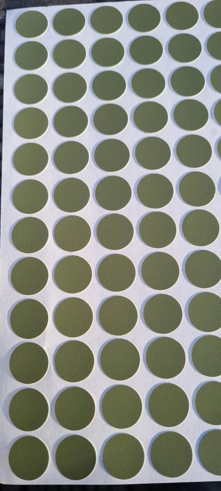 Olive Green Self Adhesive Screw Caps 13mm
