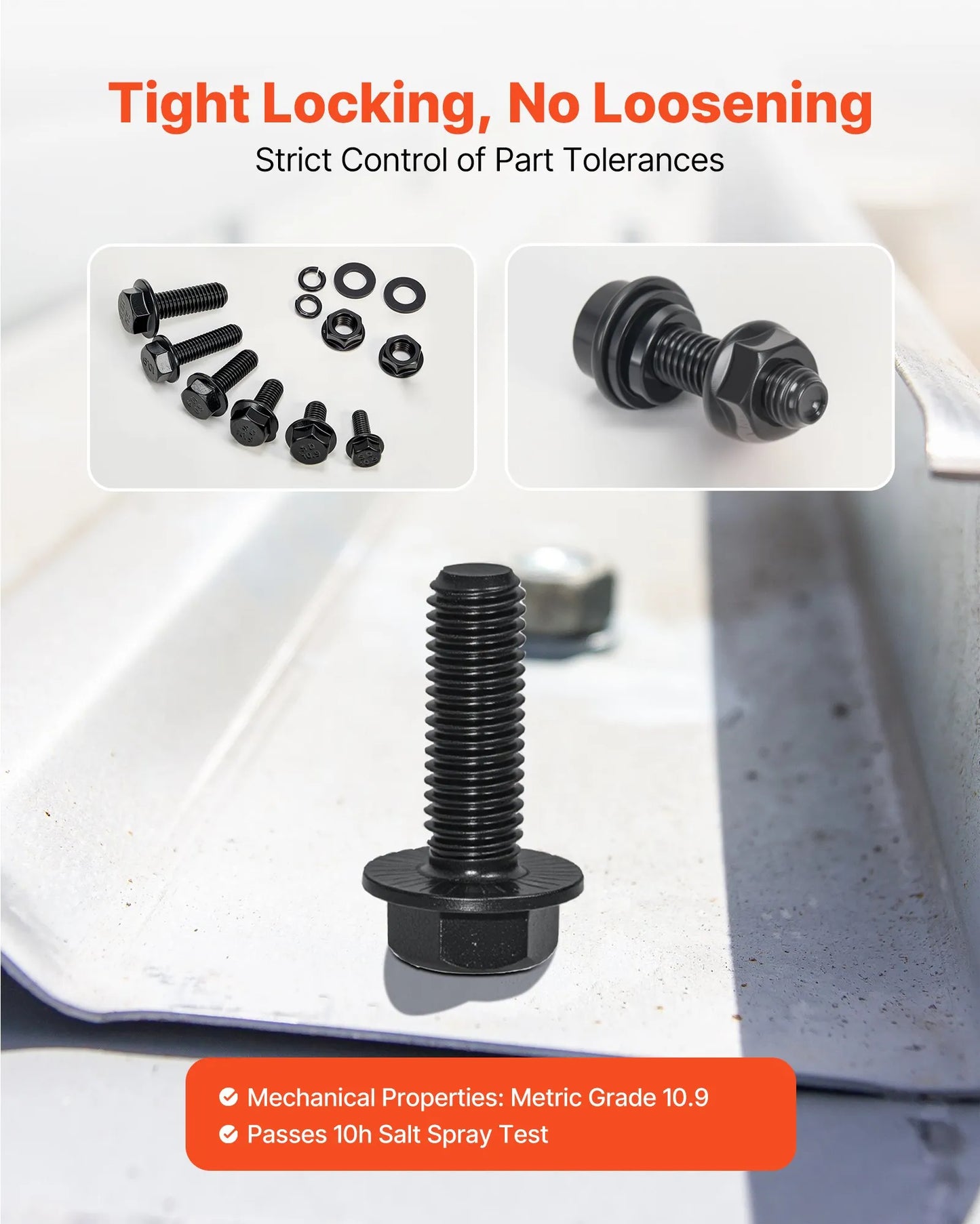 280 Pcs Bolts and Nuts Assortment Kit, Metric Machine Screws and Flat Washers