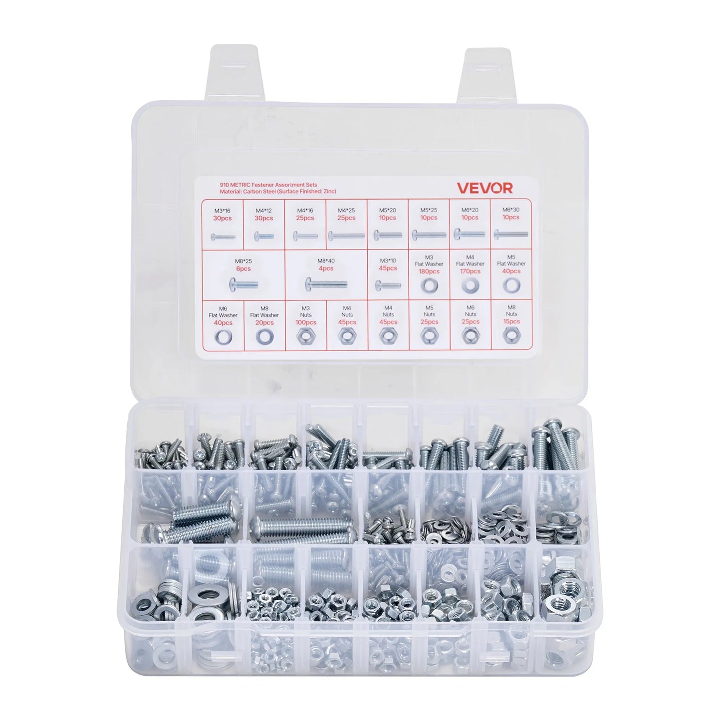 2250 Pcs Bolts and Nuts Assortment Kit, Metric + Imperial Machine Screws and Flat Washers
