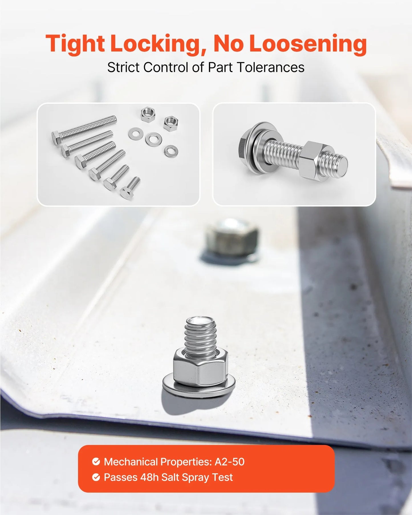 246 Pcs Bolts and Nuts Assortment Kit, Imperial Screws and Flat Washers