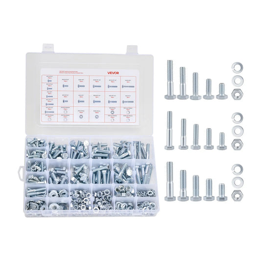 566 Pcs Bolts and Nuts Assortment Kit, Imperial Machine Screws and Flat Washers