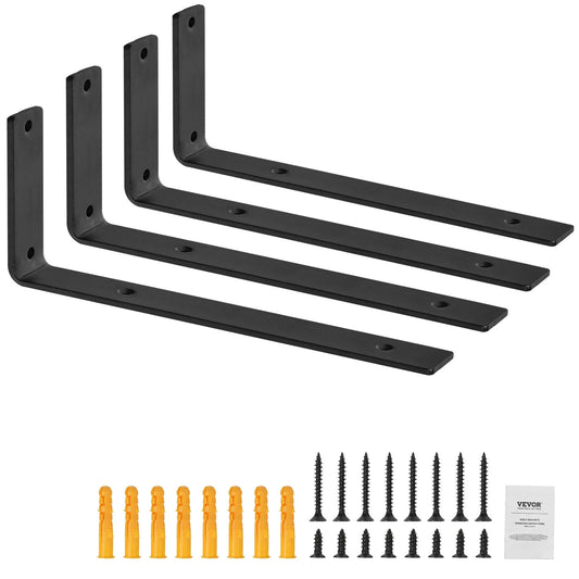 Heavy Duty Shelf Brackets 10" x 6" (25cm x 10cm) 4 Pcs