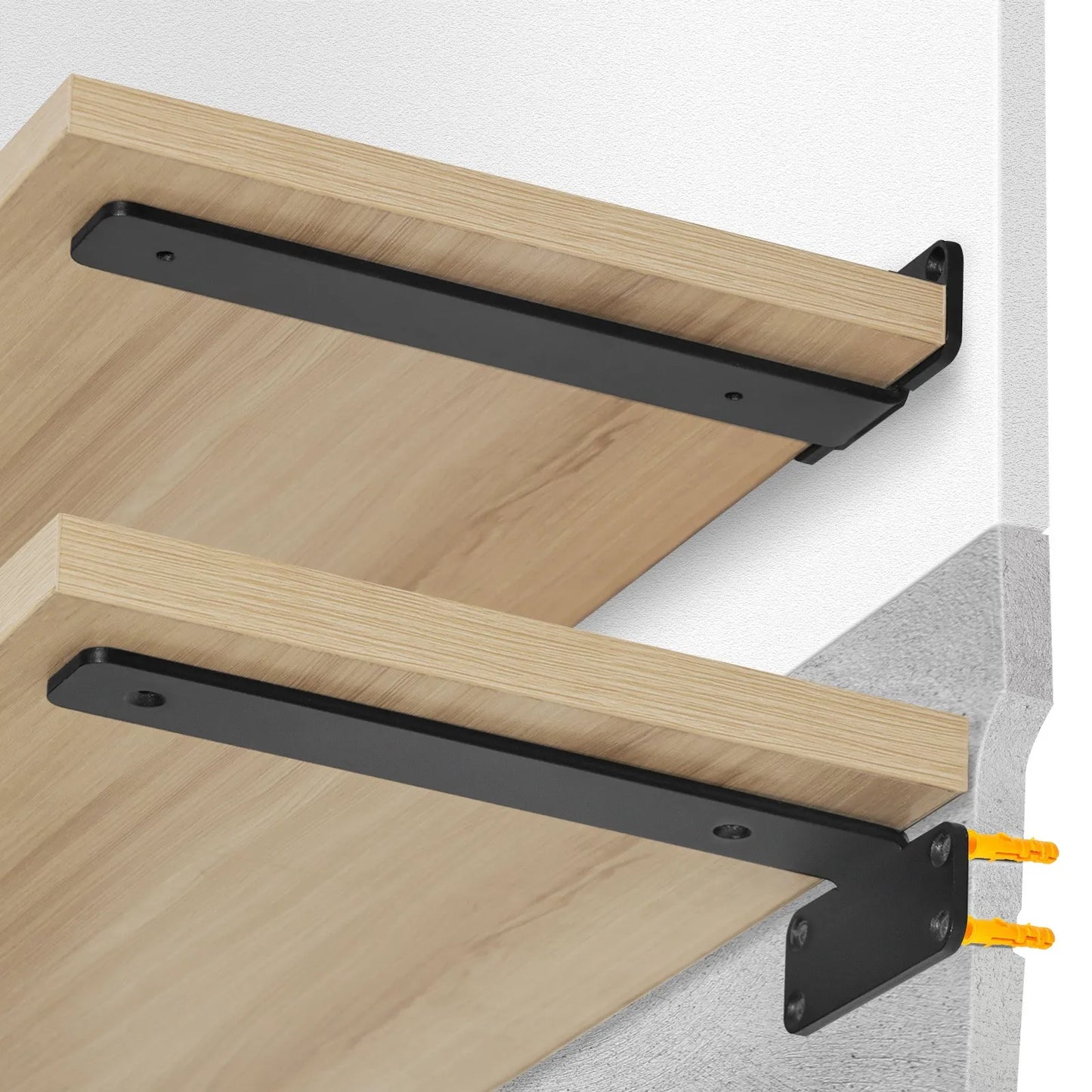 Shelf Bracket, 12” x 4” (30cm x 10cm) 6 Pcs