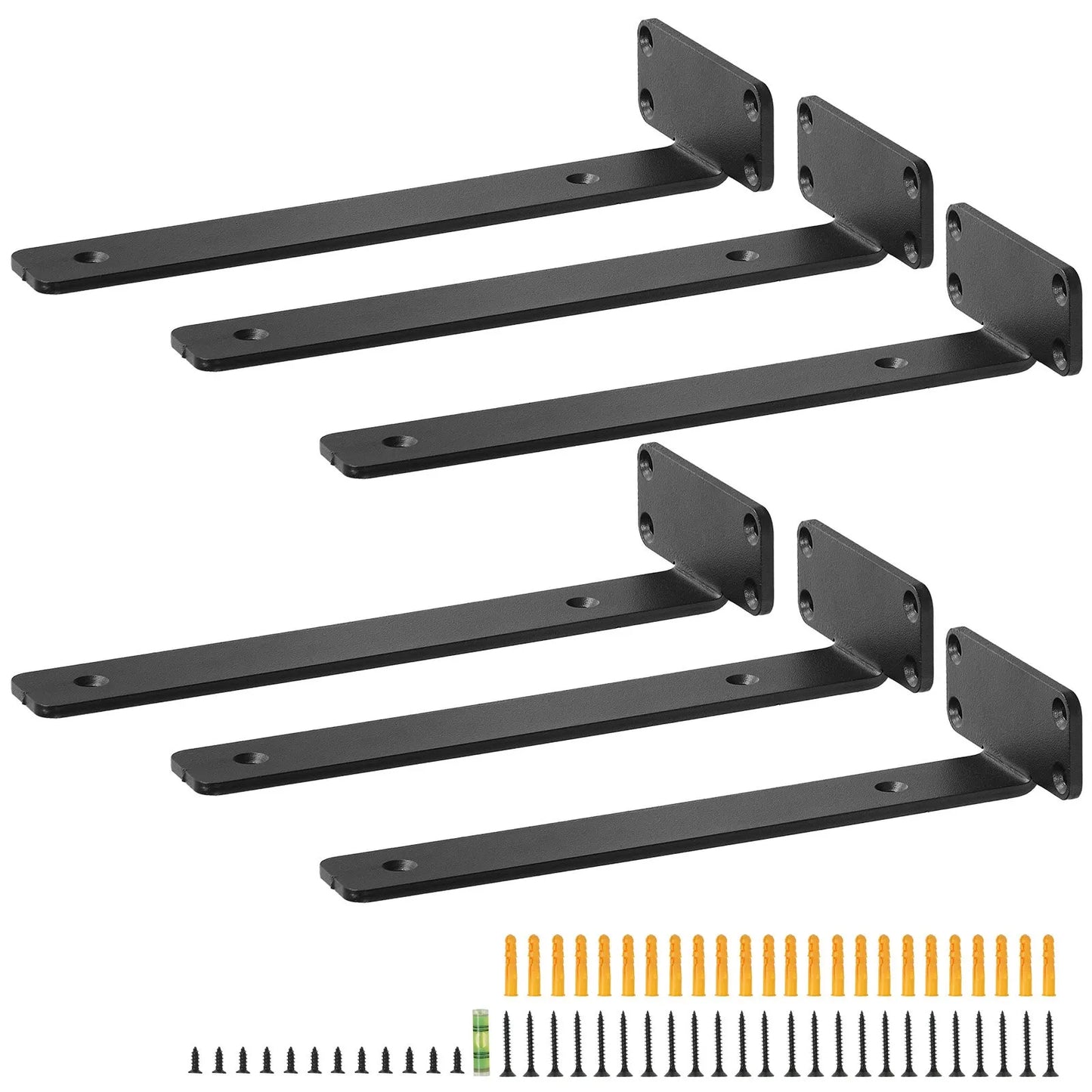 Shelf Bracket, 12” x 4” (30cm x 10cm) 6 Pcs