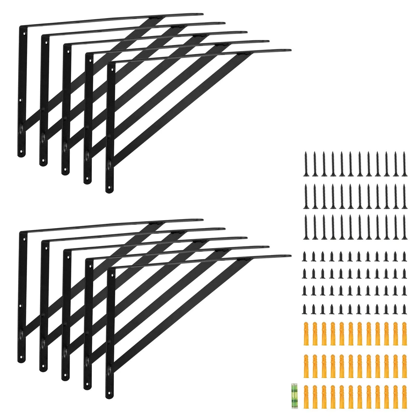 Shelf Bracket, 12" x 8" (31cm x 20cm)  10 Pcs, Heavy Duty