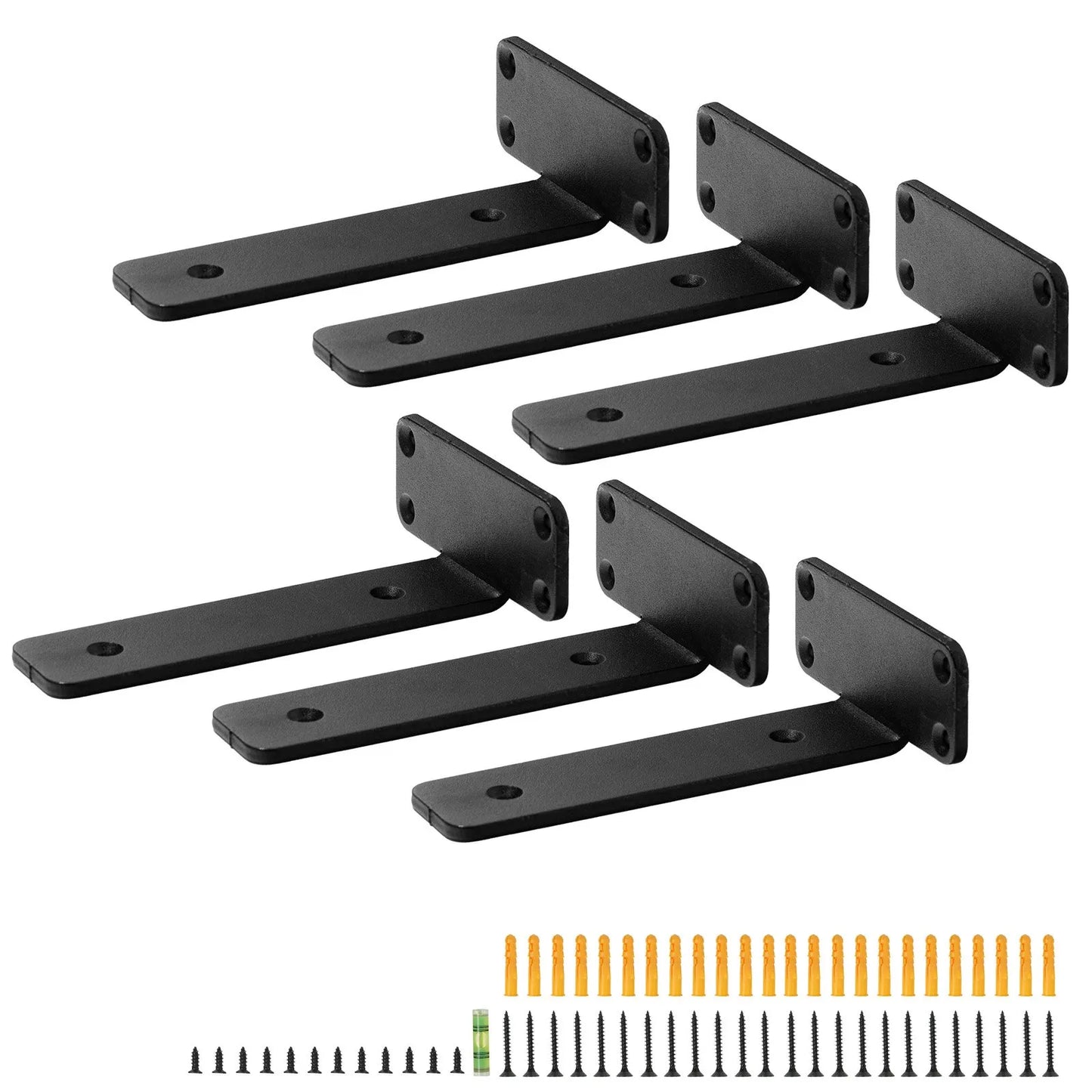 Shelf Bracket, 6” x 4” (15cm x 20cm) 6 Pcs