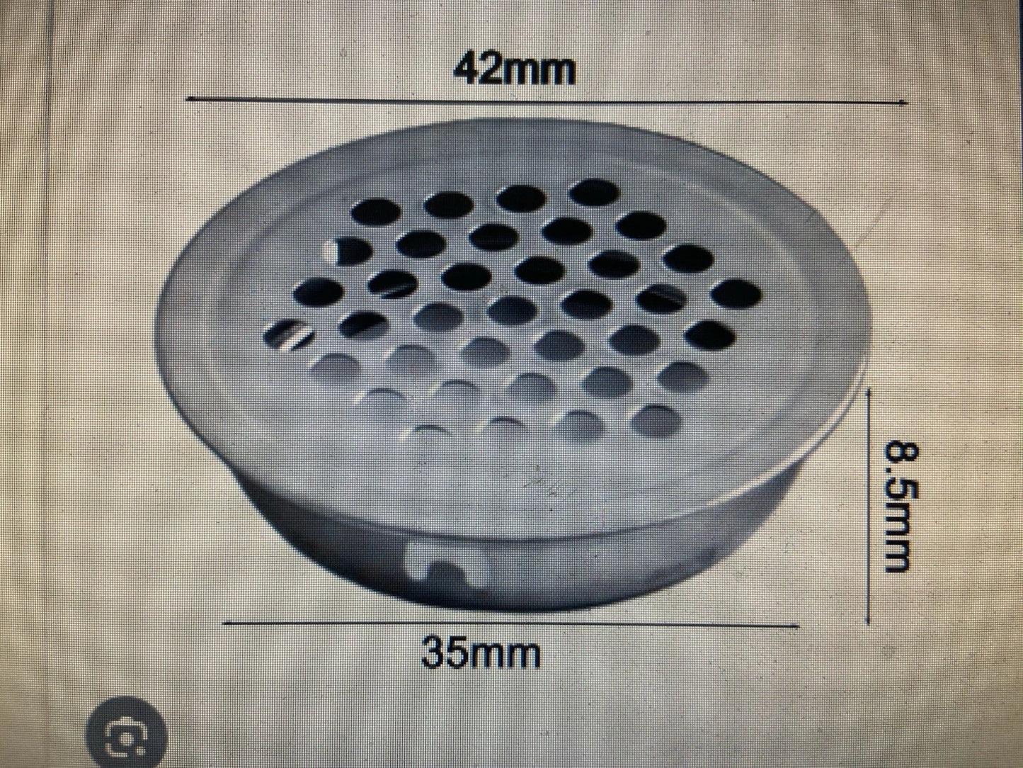 10 x Black Steel Vivarium Vents 35mm