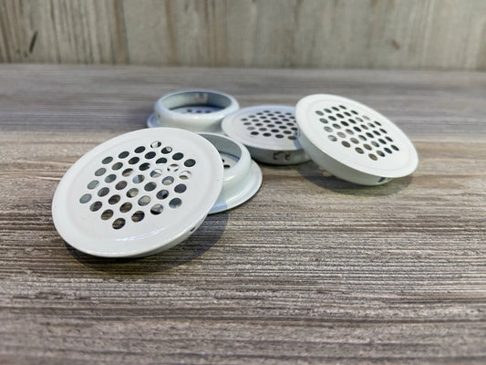 5 White Steel Vivarium Vent 35mm